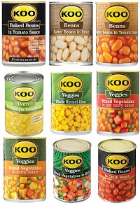 Koo canned vegetables